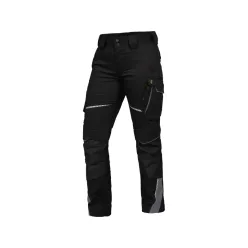 LEIB FLEX női derekas munkanadrág fekete-szürke -34()
