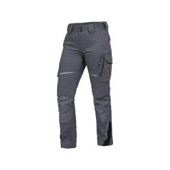 LEIB FLEX női derekas munkanadrág szürke-fekete -34()