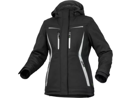 LEIB flex téli női softshell kabát fekete -40 leibwächter munkavédelmi ruházat – munkavédelem