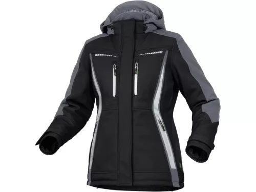 LEIB flex téli női softshell fekete-szürke -42 leibwächter munkavédelmi ruházat – munkavédelem