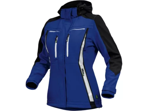 LEIB flex női átmeneti softshell kabát királykék-fekete -40 leibwächter munkavédelmi ruházat – munkavédelem