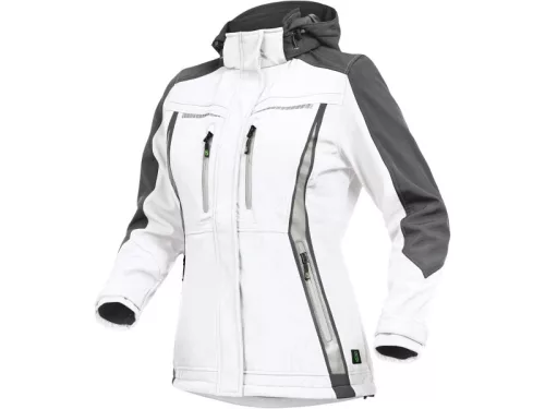 LEIB FLEX női átmeneti softshell kabát fehér-szürke -34()