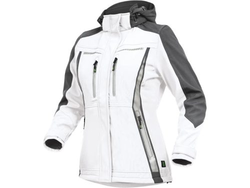 LEIB FLEX női átmeneti softshell kabát fehér-szürke -36()