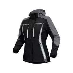  LEIB FLEX női átmeneti softshell kabát fekete-szürke -34()