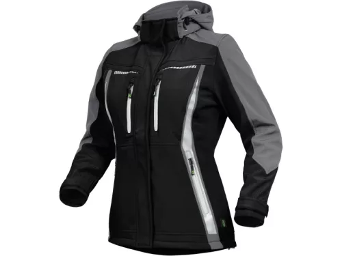 LEIB FLEX női átmeneti softshell kabát fekete-szürke -38()