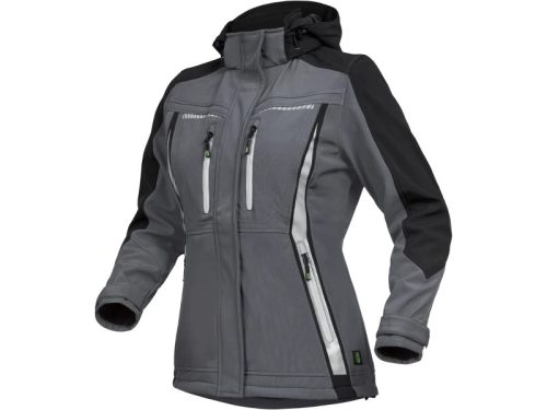 LEIB FLEX női átmeneti softshell kabát szürke-fekete -34()
