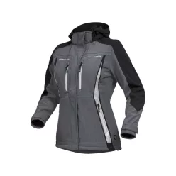   LEIB FLEX női átmeneti softshell kabát szürke-fekete -38()