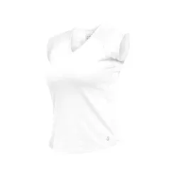 LEIB FLEX női v-nyakú póló fehér -42()
