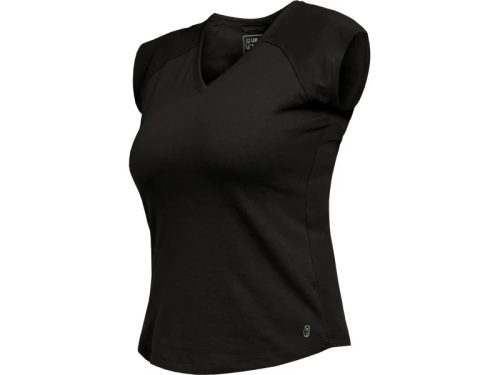 LEIB FLEX női v-nyakú póló fekete -36()