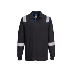   PORTWEST FR711 - WX3 FR Modaflame lángálló hosszú ujjú póló fekete XL()