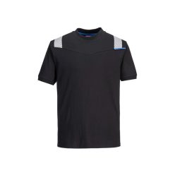   PORTWEST FR712 - WX3 FR Modaflame lángálló rövid ujjú póló fekete 3XL()