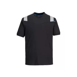   PORTWEST FR712 - WX3 FR Modaflame lángálló rövid ujjú póló fekete 3XL()