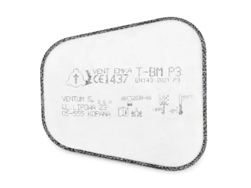 OXYLINE T-BM A P3 R - újra használható, aktív szénnel, bajonett zár 3M komp, 1pár/csom