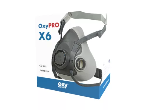 OXYLINE OXYPRO X6 félálarc TPR gumiból bajonett zárral -L()