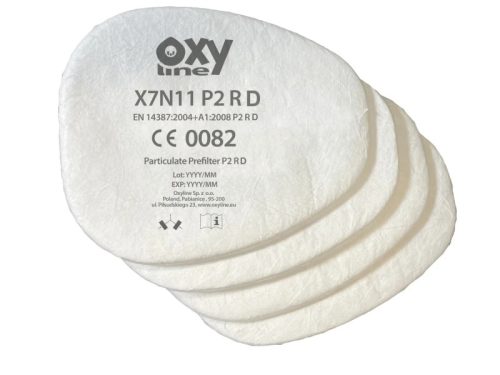 OXYLINE X7N11 P2 R D részecske előszűrő, X701 A1, X702 A1, X703, ABEK1, 4 db/csom()