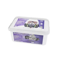   OXYPRO ZX6LABEK1-w vegyigáz elleni védelem alapkészlet 2 részes, maszk+szűrő, védődobozban -L