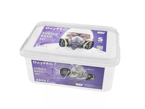 OXYPRO ZX6LABEK1-w vegyigáz elleni védelem alapkészlet 2 részes, maszk+szűrő, védődobozban -L