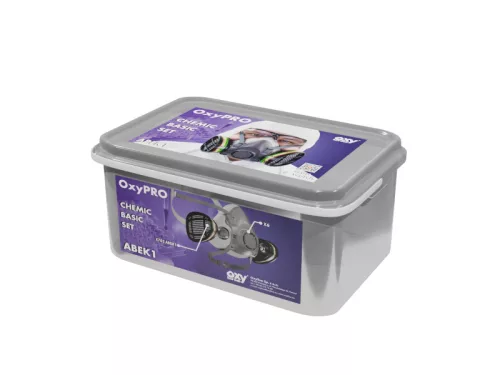 OXYPRO ZX6LABEK1-w vegyigáz elleni védelem alapkészlet 2 részes, maszk+szűrő, védődobozban -L