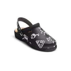   DIAN PISA ESTAMPADO OB E FO unisex védőpapucs mintás-fekete -34()