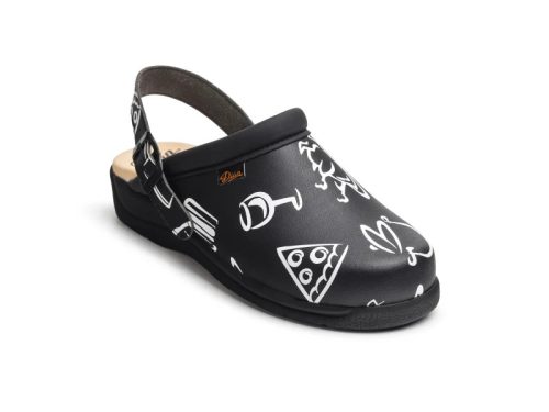 DIAN PISA ESTAMPADO OB E FO unisex védőpapucs mintás-fekete -47()