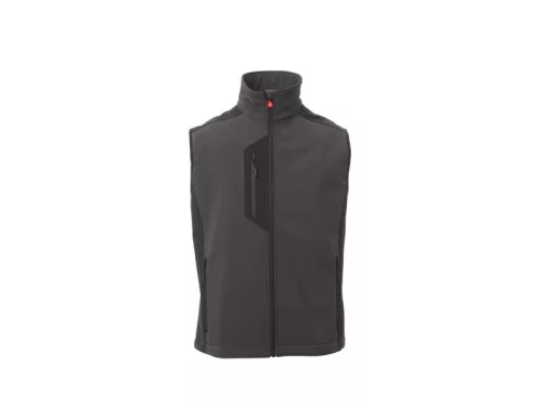 PAYPER CORK férfi softshell mellény füst-fekete -L