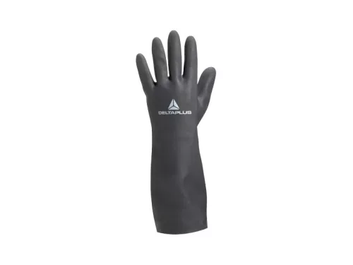 DELTA PLUS TOUTRAVO VE510 pamutbolyhozott neoprén védőkesztyű 38cm fekete -8-9