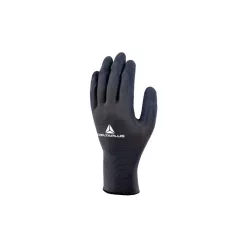   DELTA PLUS VE630 kötött poliészter védőkesztyű latex mártott tenyér szürke-fekete -07