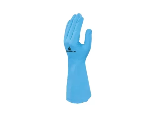 DELTA PLUS VE830 tejes egészében nitrilbe mártott védőkesztyű 33cm kék -7-8