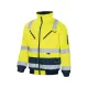 VIZWELL láthatósági 4 az 1-ben pilótadzseki fluo sárga-tengerkék - XL()