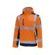 VIZWELL vékony jelző softshell kabát "új" fluo narancs-tengerkék L()