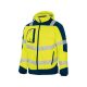 VIZWELL láthatósági téli softshell kabát fluo sárga-tengerkék - M()