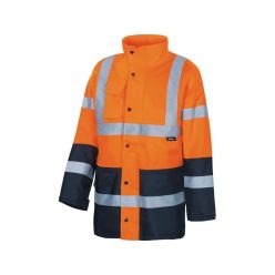   VIZWELL láthatósági esőkabát fluo narancs-tengerkék - XXL()