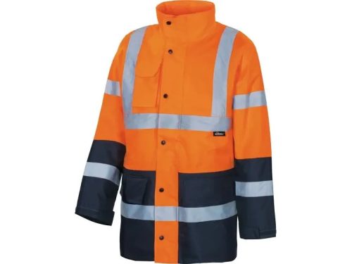 VIZWELL láthatósági esőkabát fluo narancs-tengerkék - XXL()