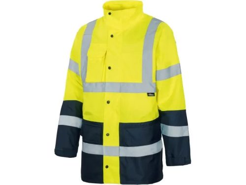 VIZWELL láthatósági esőkabát fluo sárga-tengerkék - XL()