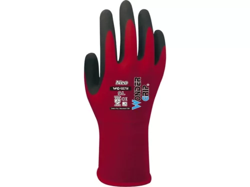 Wonder grip neo WG-1857 w védőkesztyű piros -M/8 wonder munkavédelmi kesztyű – munkavédelmi kézvédelem