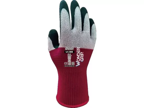 Wonder grip dual WG-355 védőkesztyű szürke-piros -xxL/11 wonder munkavédelmi kesztyű