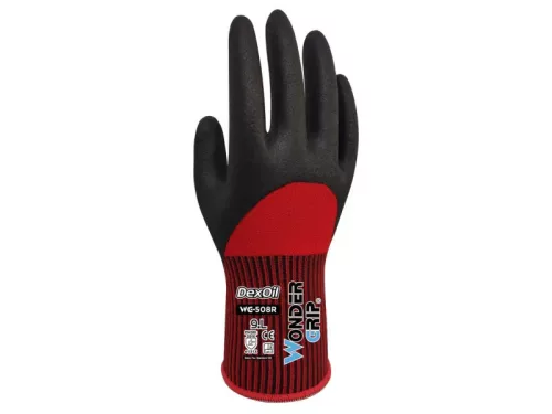 Wonder grip dexoil WG-508R védőkesztyű piros -xxL/11 wonder munkavédelmi kesztyű – munkavédelmi kézvédelem