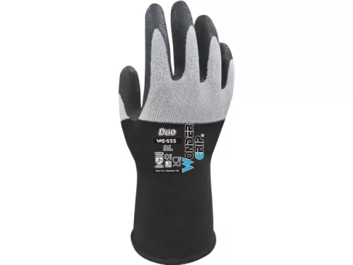 WONDER GRIP DUO WG-555 védőkesztyű szürke-fekete -XXL/11()