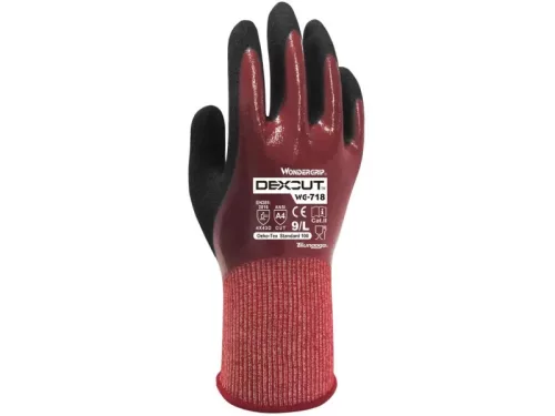 WONDER GRIP DEXCUT WG-718 vágásbiztos védőkesztyű piros -M/8()