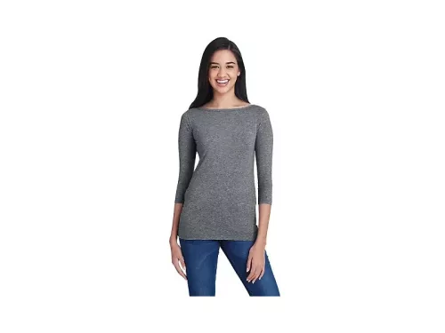 UTT ANL2455 női stretch 3/4 ujjú póló Heather grafitszürke -S