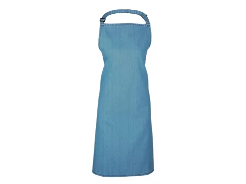 PREMIER PR150 unisex hosszú kötény állítható nyakpánttal 90cm kék farmer -U()