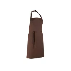   PREMIER PR150 unisex hosszú kötény állítható nyakpánttal 90cm barna -U()