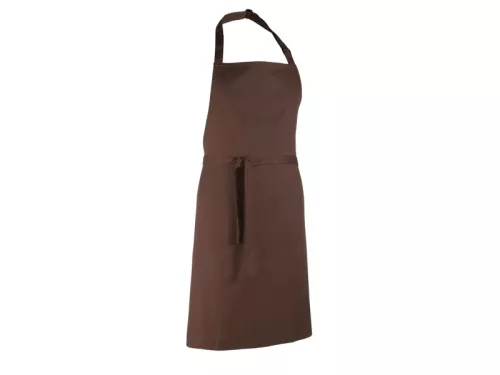 PREMIER PR150 unisex hosszú kötény állítható nyakpánttal 90cm barna -U()