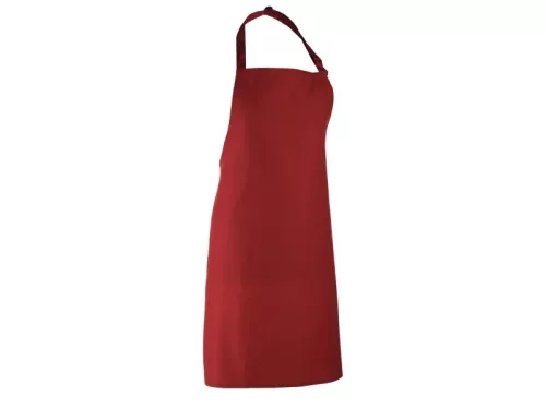 PREMIER PR150 unisex hosszú kötény állítható nyakpánttal 90cm bordó -U()