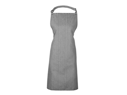 PREMIER PR150 unisex hosszú kötény állítható nyakpánttal 90cm szürke farmer -U()