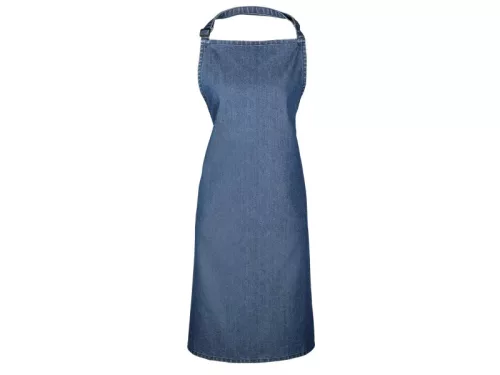 PREMIER PR150 unisex hosszú kötény állítható nyakpánttal 90cm indigókék farmer -U()