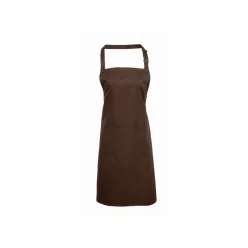   PREMIER PR154 unisex hosszú kötény nagy zsebbel barna -U()