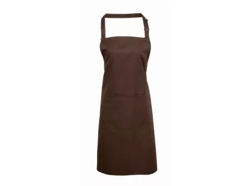 PREMIER PR154 unisex hosszú kötény nagy zsebbel barna -U()