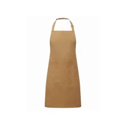   PREMIER PR154 unisex hosszú kötény nagy zsebbel tevebarna -U()