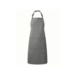   PREMIER PR154 unisex hosszú kötény nagy zsebbel farmerszürke -U()